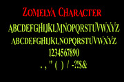 Zomelya Halloween Horror Display, a Font by IHDSTD (Thumbnail 9 of 9)