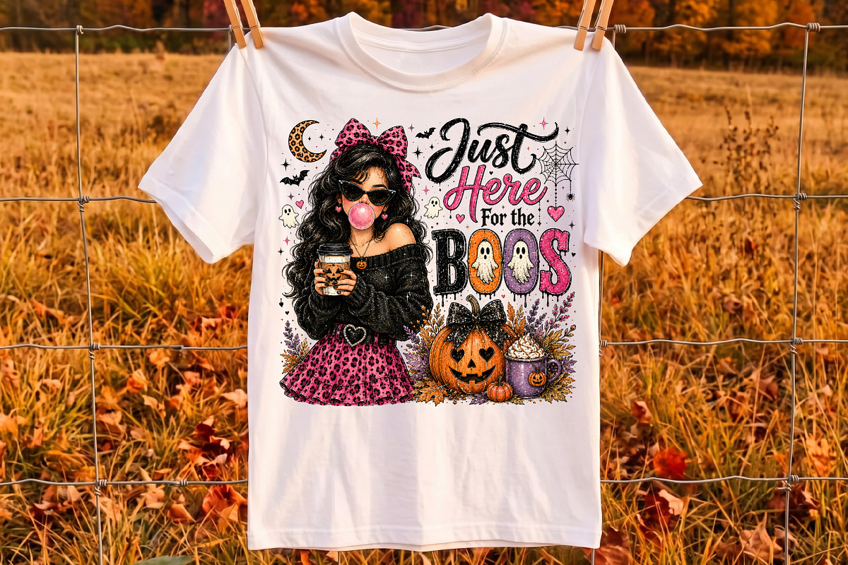 Halloween Humor Just Here For the, a Seasonal Illustration by Libby Wishes (Photo 2 of 3)