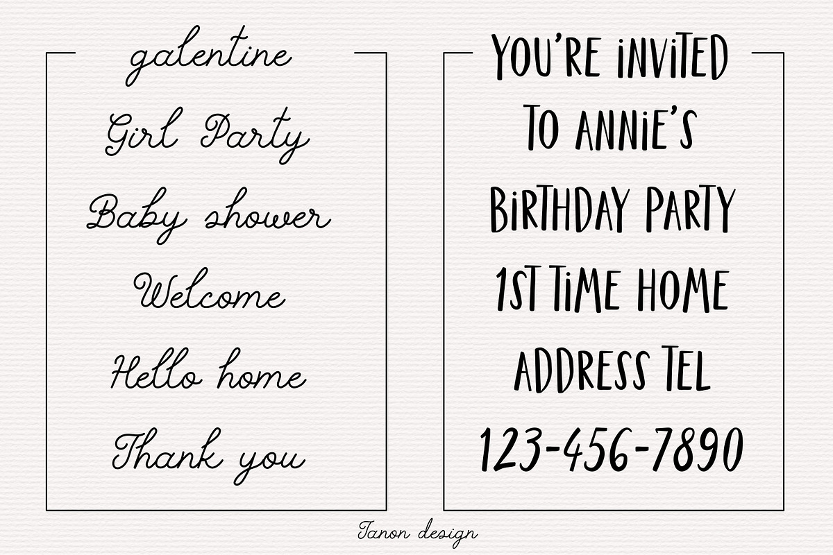 Tis de Roll Vintage duo fonts, a Handwritten Font by Tanondesign (Photo 4 of 8)