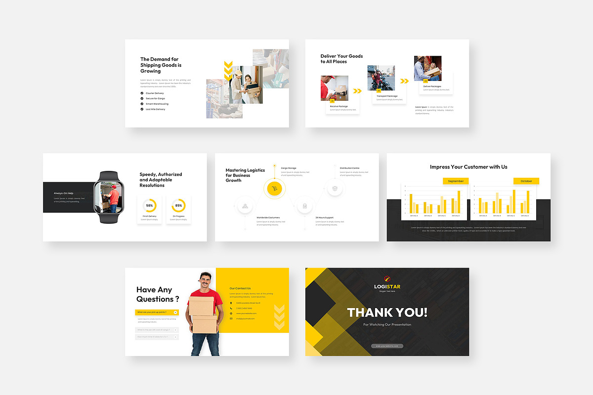 Logistic and Delivery Google slides, a Presentation Template by Premast (Photo 3 of 3)