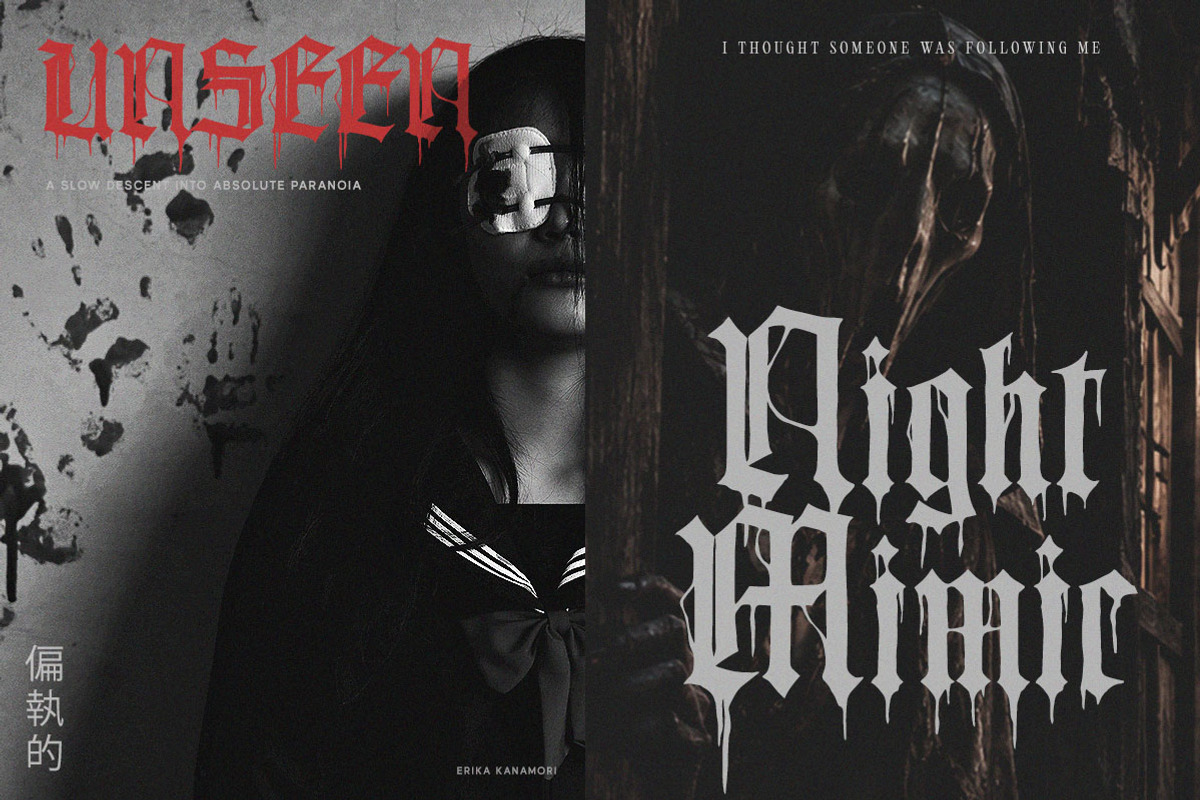 Grimvale Horror Gothic Blackletter, a Blackletter Font by Letterhend Studio (Photo 8 of 9)