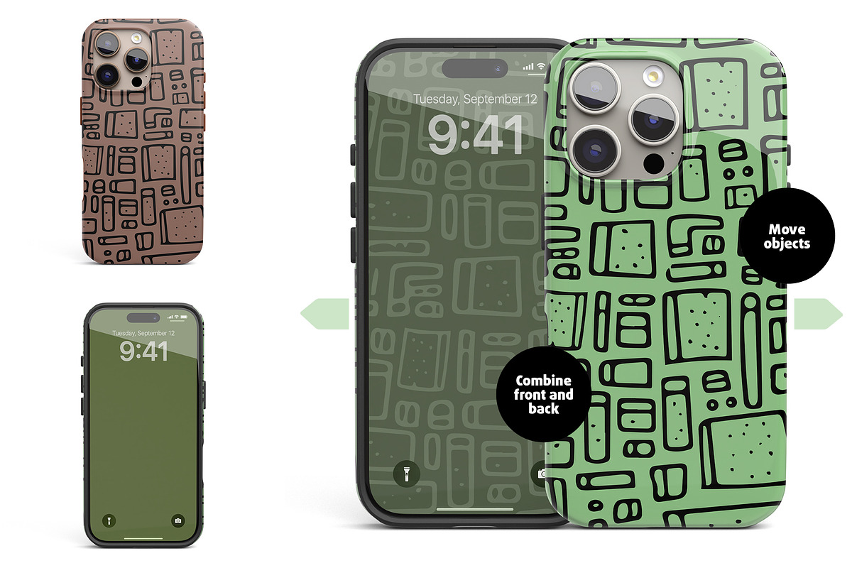 iPhone 16 pro Tough Case Mock-up, an iPhone Mockup by Colatudo Store (Photo 6 of 9)