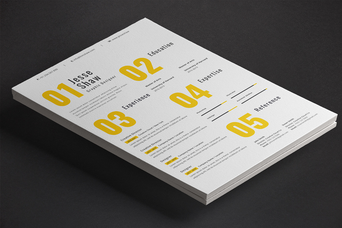 Jesse Resume Template, a Resume Template by Nina Shaw (Photo 4 of 10)