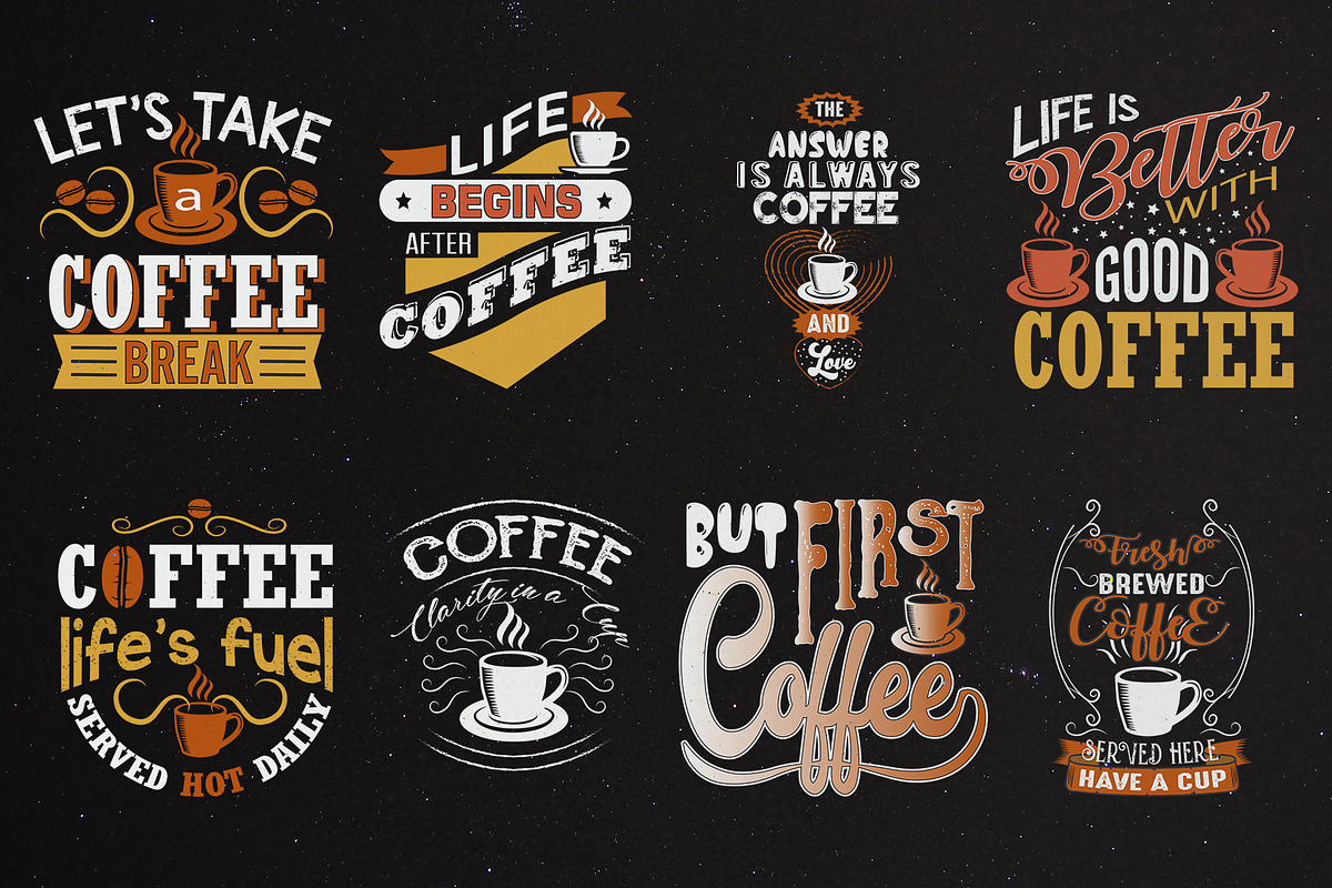 Coffee Quotes SVG Files Vol 5, a Decorative Illustration by Tosca Digital (Photo 4 of 6)