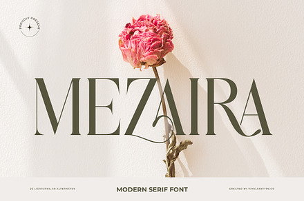 Mezaira Modern Serif Font, a Serif Font by timelesstype.co