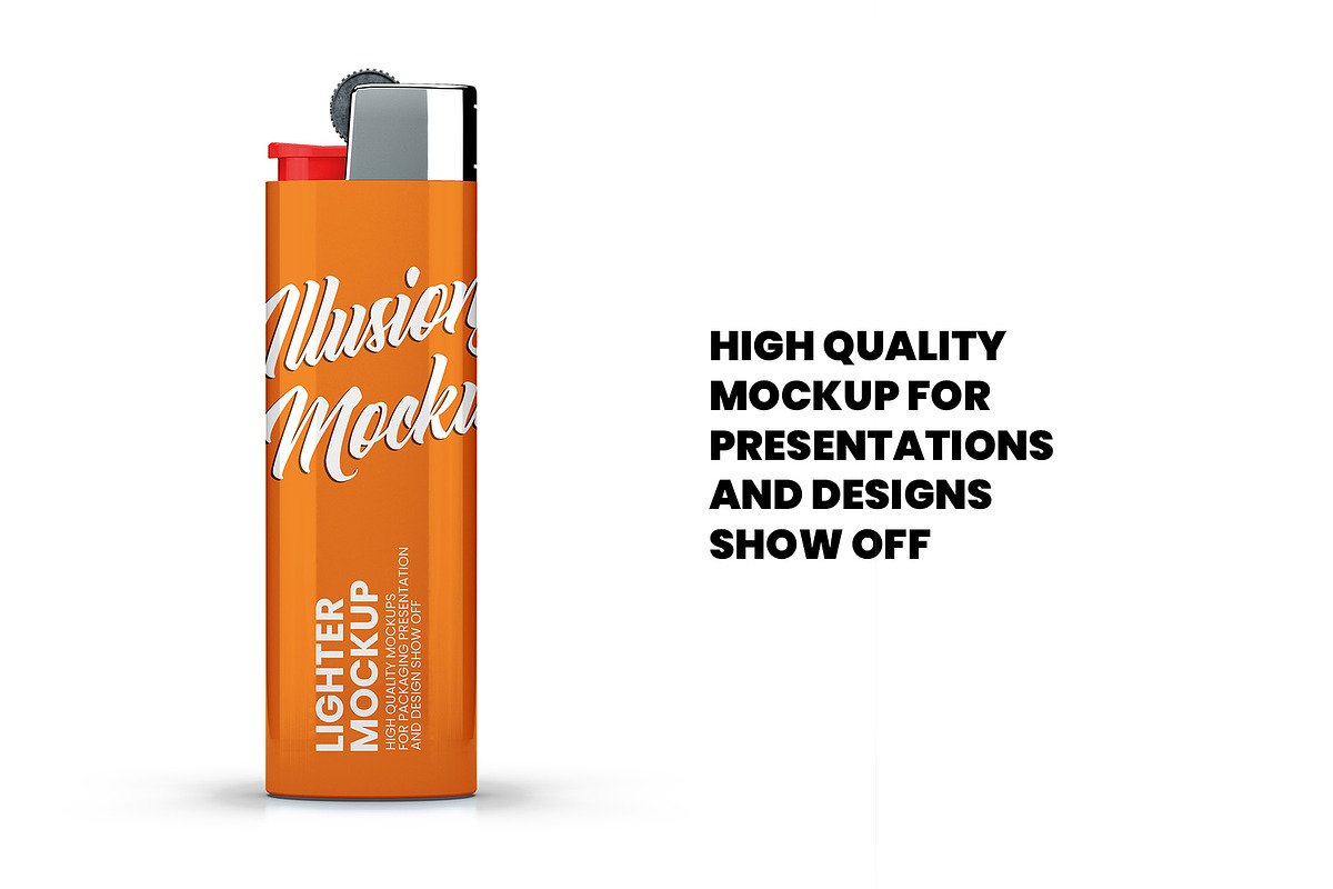 Glossy Lighter Mockup, an Advertising Mockup by Illusiongraphic (Photo 3 of 10)