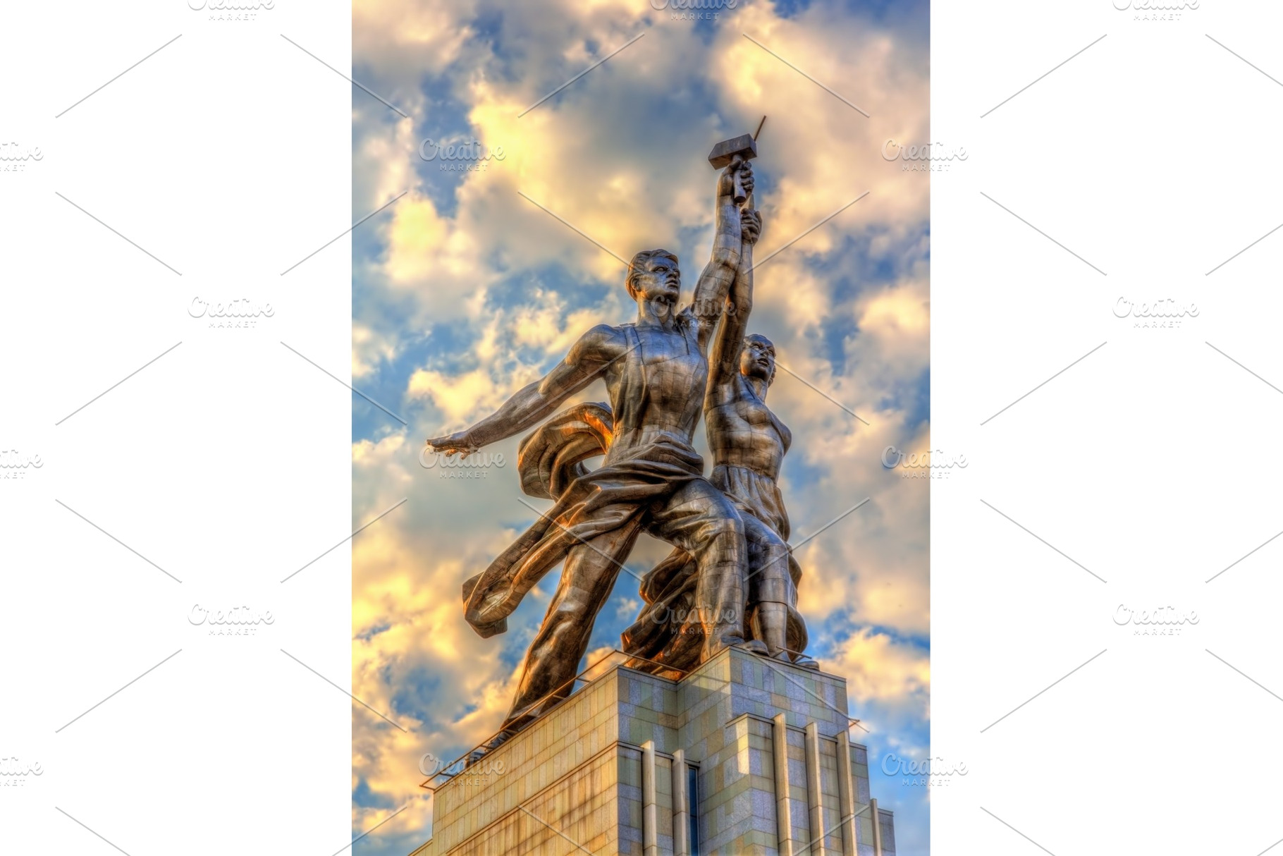 Worker and kolkhoz woman a famous soviet monument in moscow containing, an Architecture Photo by Leonid Andronov