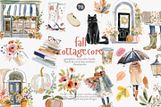 Fall cottagecore clipart set, a Decorative Illustration by Patishop Art (Thumbnail 1 of 10)