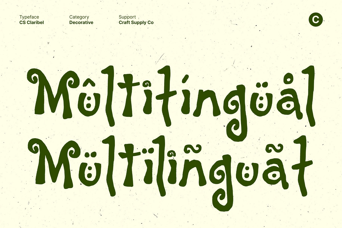 CS Claribel – Decorative Font, a Handwritten Font by Craft Supply Co. (Photo 3 of 8)