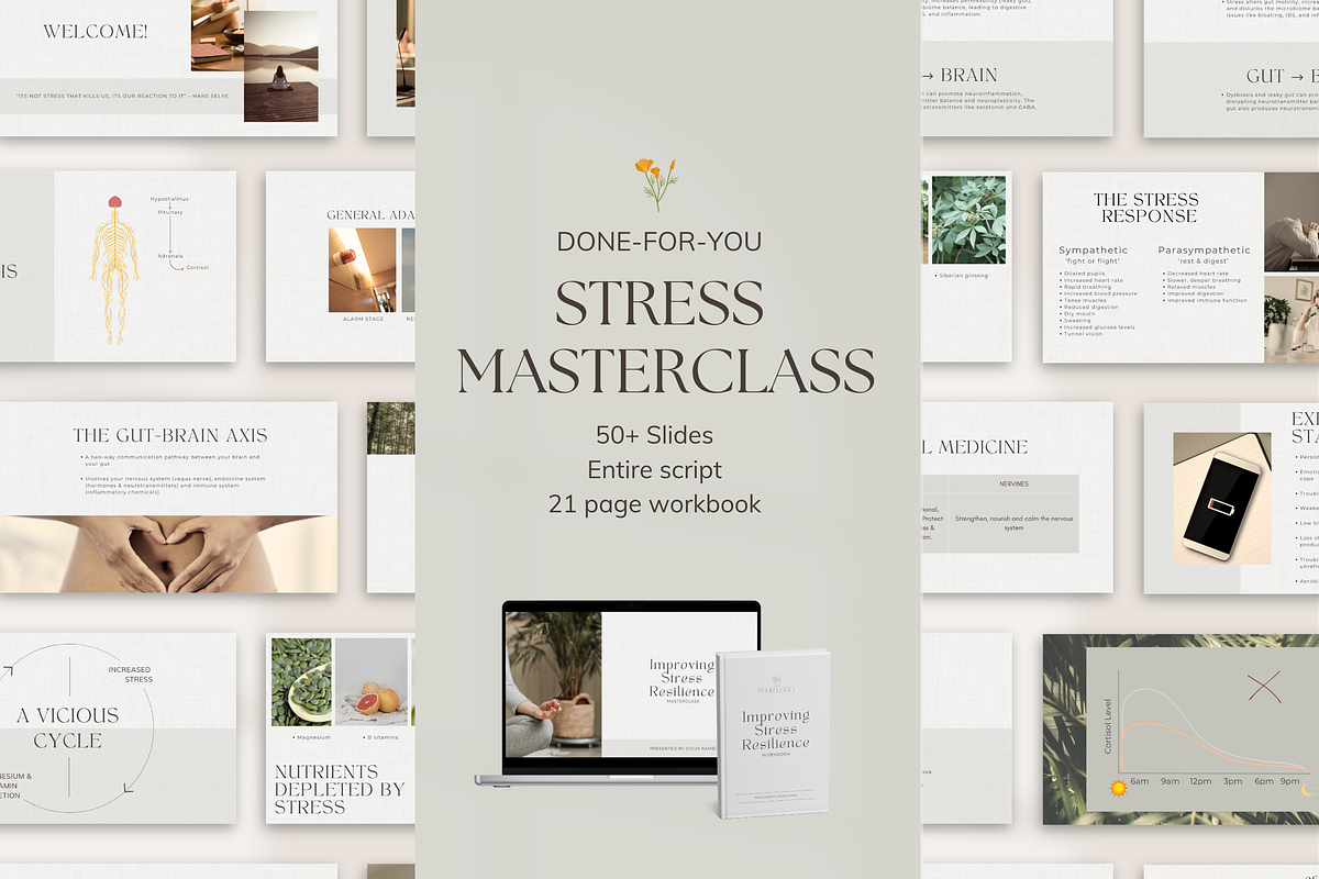 Done-For-You Stress Masterclass, a Presentation Template by Naturopath Hub (Photo 1 of 9)