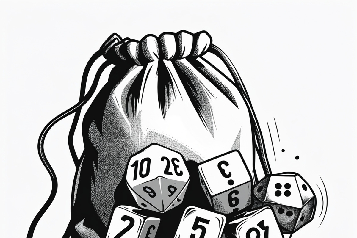 Dice Bag Silhouette Bundle, an Illustration by Designs_River (Photo 3 of 9)