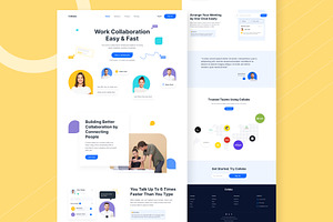 Team Collabs Landing Page Design