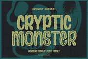 Cryptic Monster a Hallowen Font, a Blackletter Font by Rasiorise Studio (Thumbnail 1 of 12)
