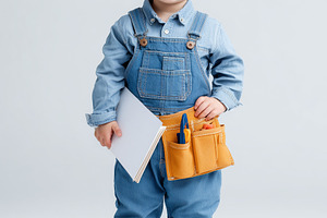 Adorable toddler as worker, an Industrial Photo by MistyDay