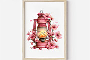 Whimsical Pink Spring Clipart Bundle, an Illustration by Designworld (Thumbnail 7 of 7)