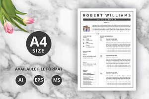 Clean Resume / CV Design Template