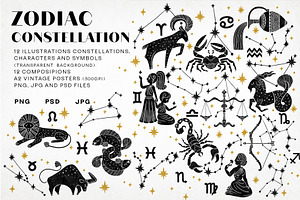 Zodiac constellation, an Object Illustration by Garden in frame