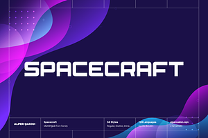 Spacecraft — A Futuristic Typeface, a Sans Serif Font by alpercakici
