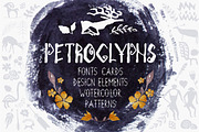 Big kit for design. PETROGLYPHS., an Animal Illustration by OlgaAlekseenko (Thumbnail 1 of 5)
