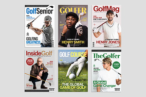 Golf Magazine Covers Set