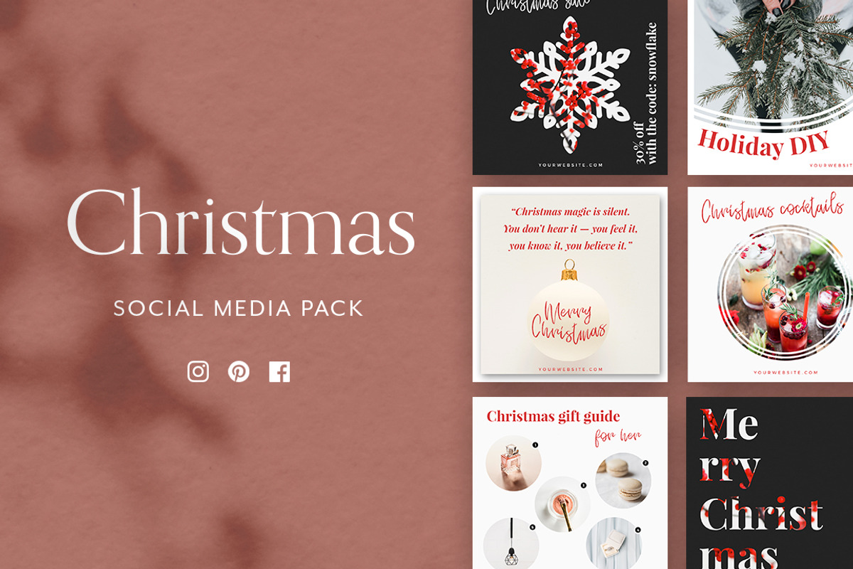 Christmas Social Media Pack, a Social Media Template by Eternel Design Studio (Photo 1 of 5)