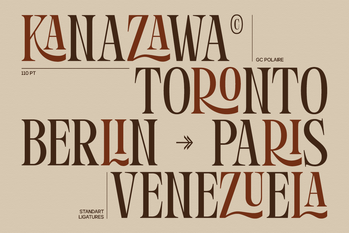 GC Polaire - Serif Display Condensed, a Serif Font by Glyphonic (Photo 15 of 16)