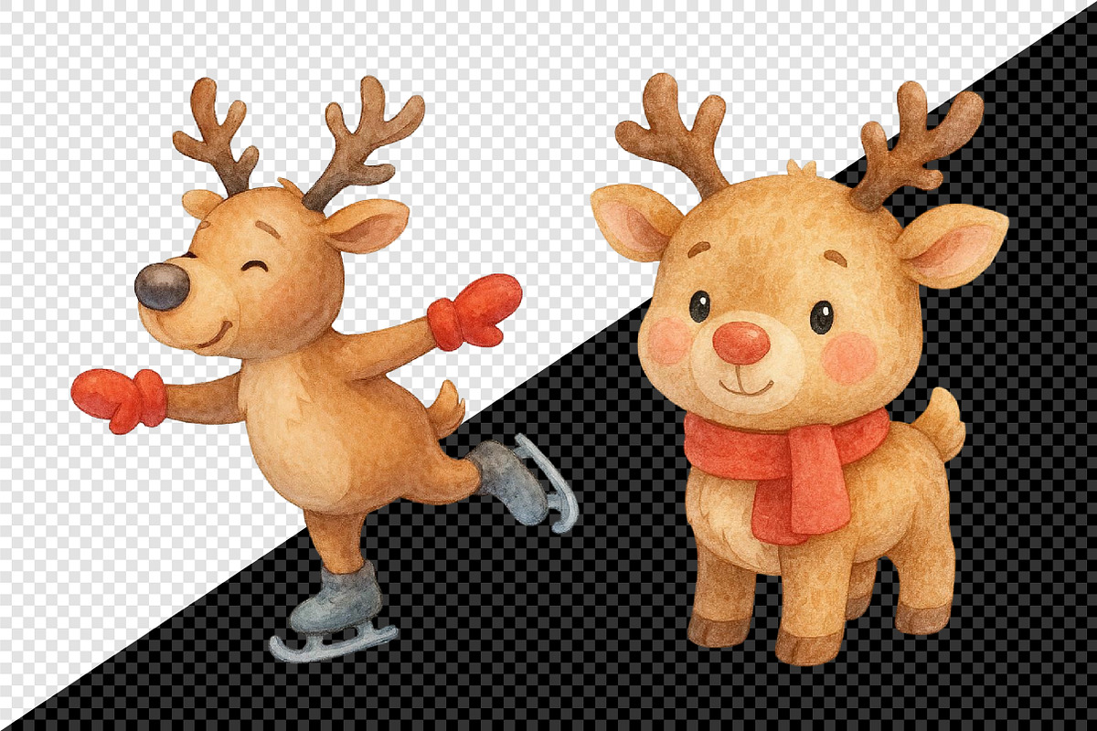 Cute Christmas Reindeer Sublimation, an Illustration by Creative Art (Photo 5 of 9)