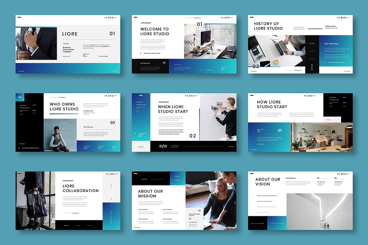 Liore – Business PowerPoint, a Presentation Template by Dens Creative Studio (Photo 2 of 6)