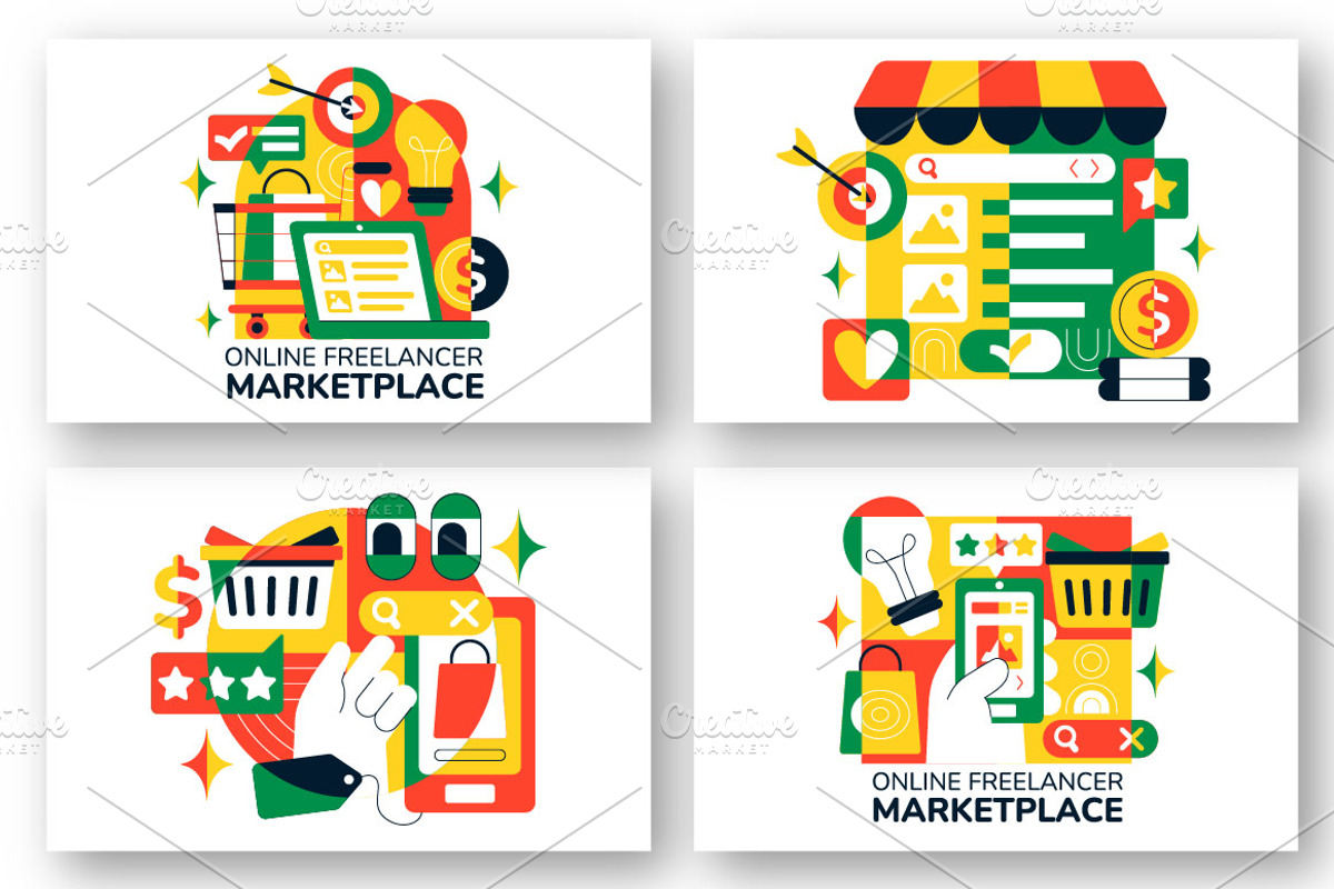 10 Online Freelancer Marketplace, a Finance Illustration by denayunebgt (Photo 3 of 4)