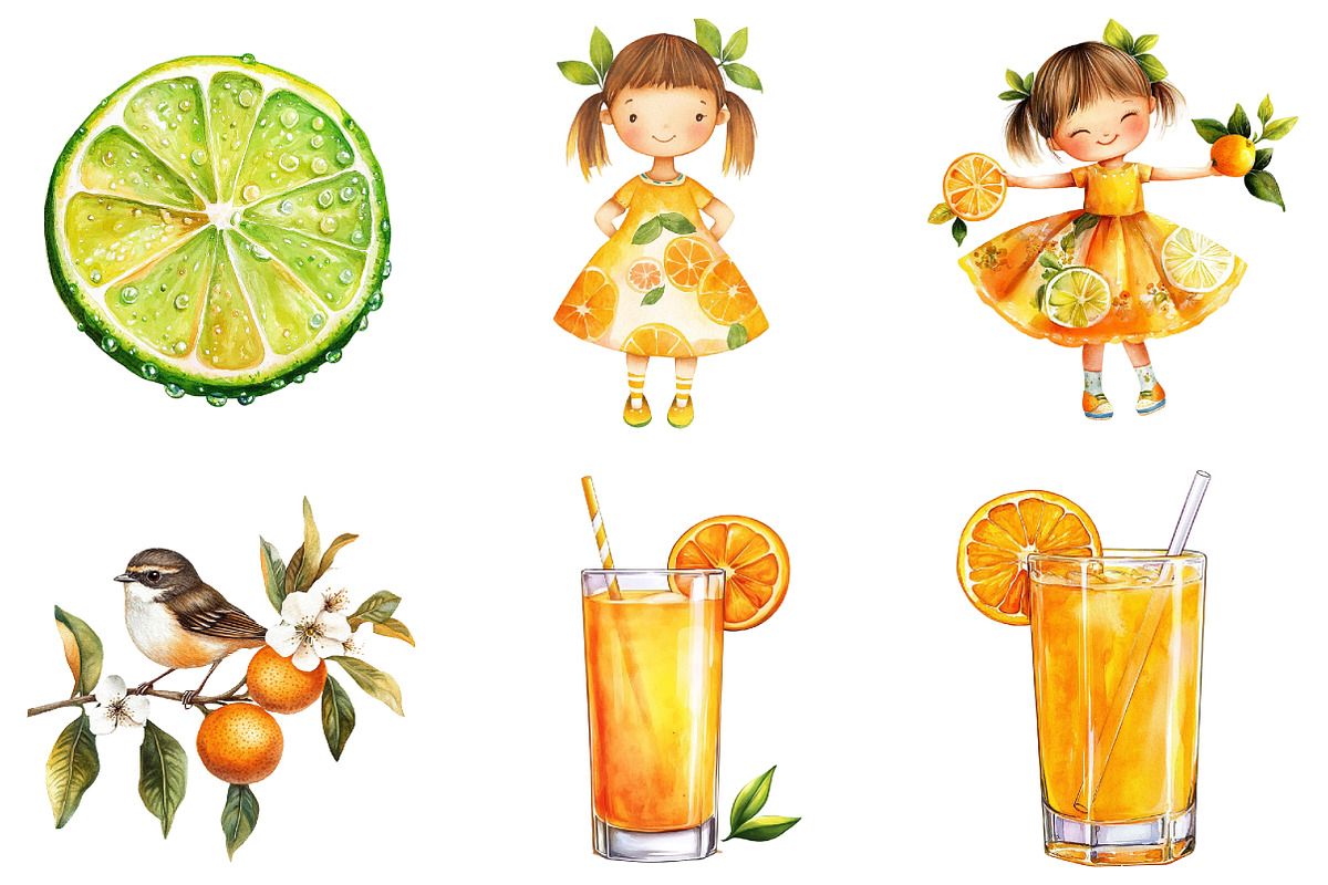 Citrus Fruit Clipart, an Illustration by designcity5 (Photo 4 of 5)