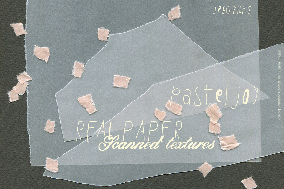 Scanned Confetti Paper Textures Pack, a Texture Graphic by Oksana Trygub (Photo 2 of 17)