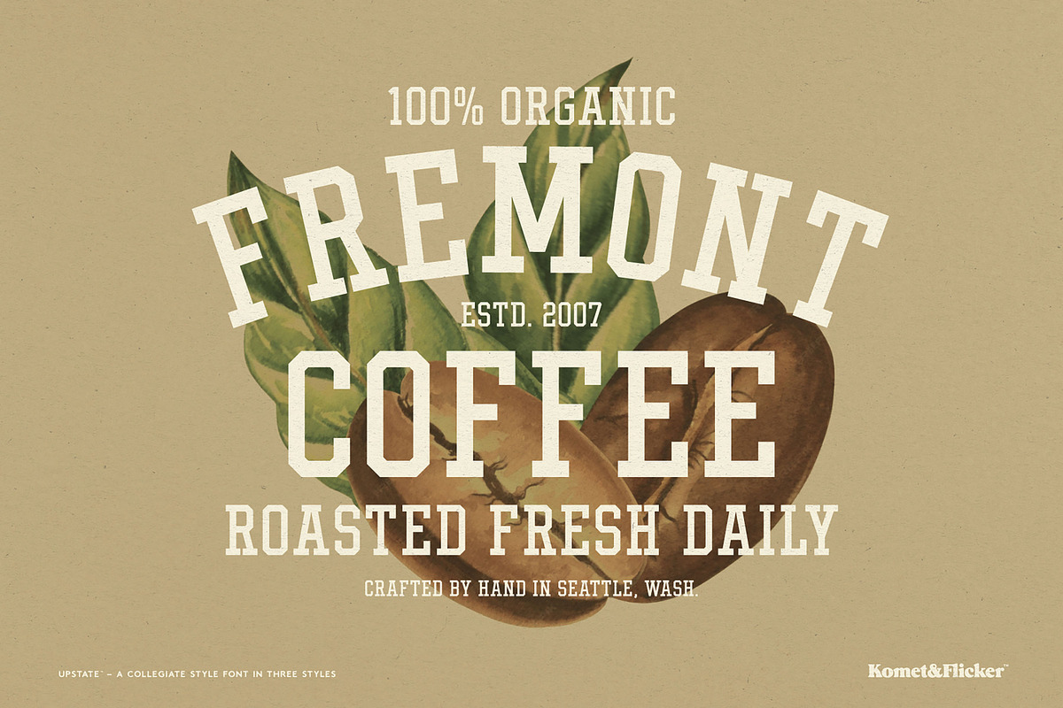 UPSTATE - A Collegiate Style Font, a Slab Serif Font by Komet & Flicker (Photo 12 of 15)