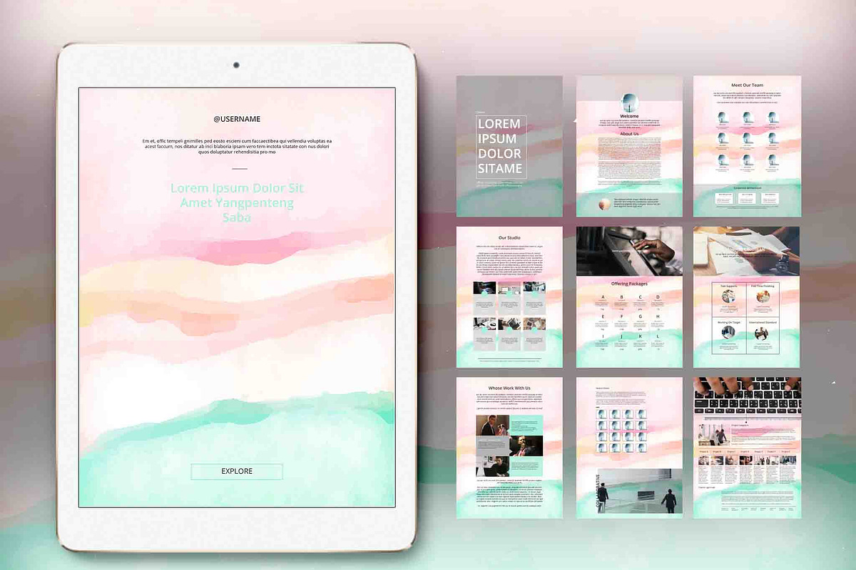 E-Aesthetic Proposal Templates, a Marketing Template by Bizz_District_Studio (Photo 1 of 2)