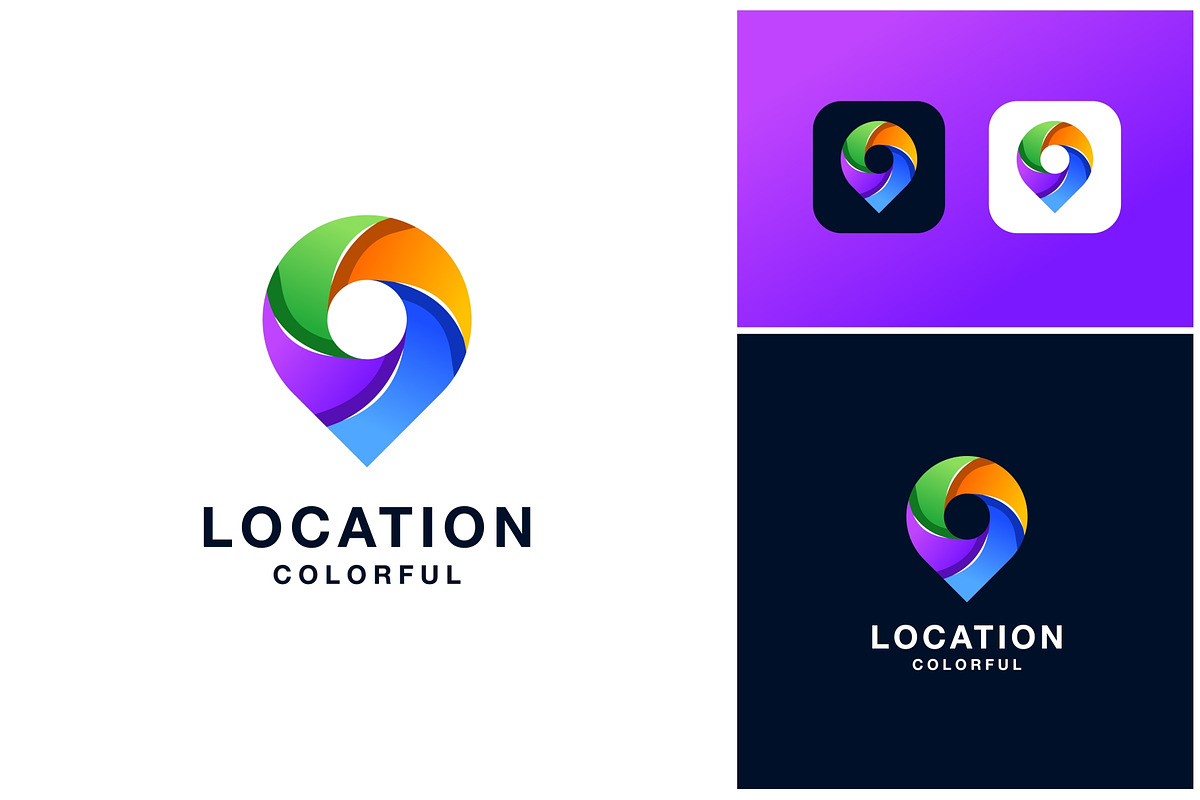 Point Location Colorful Modern Logo, a Branding & Logo Template by ika trisiana (Photo 2 of 2)