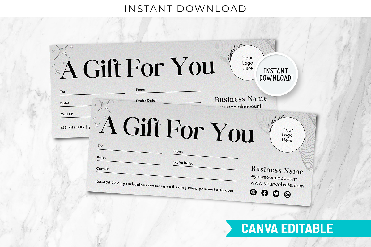 Printable Gift Certificate, a Templates & Theme by Snapybiz (Photo 2 of 13)