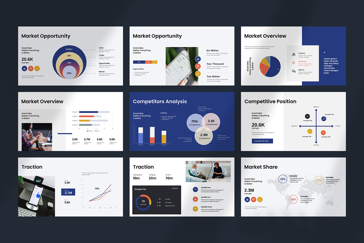 Business Pitch Deck Template, a Presentation Template by slidestock55 (Photo 9 of 16)