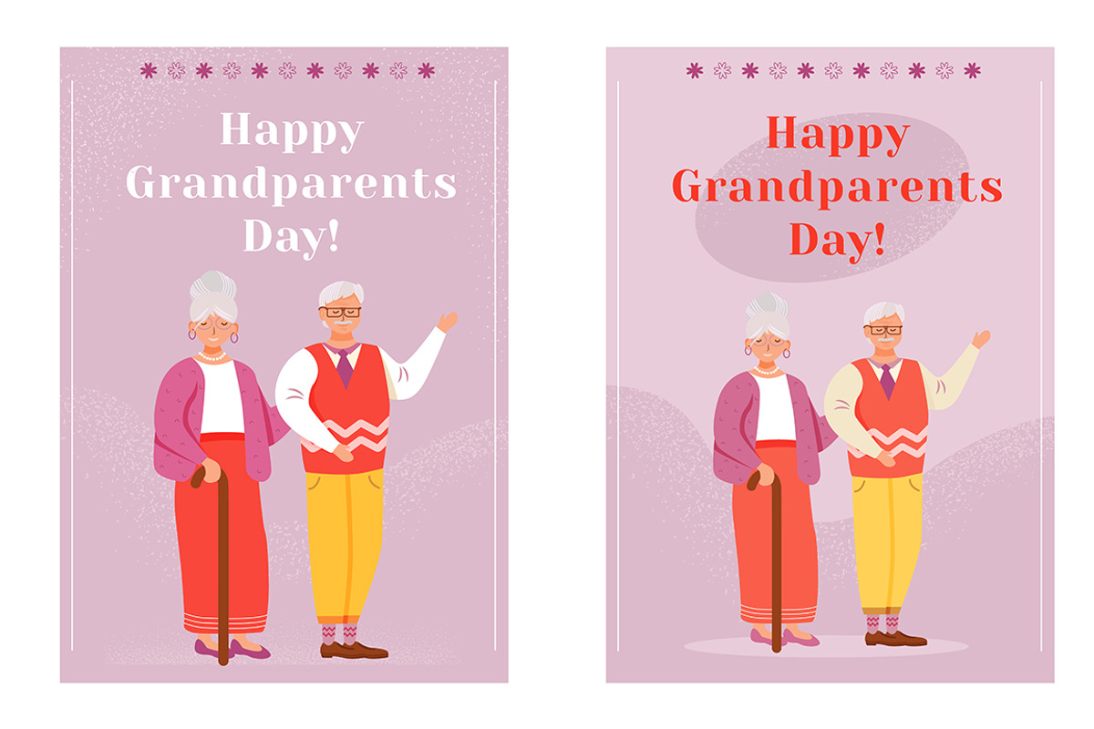 Happy grandparents day postcards, a Poster Template by IMG visuals characters