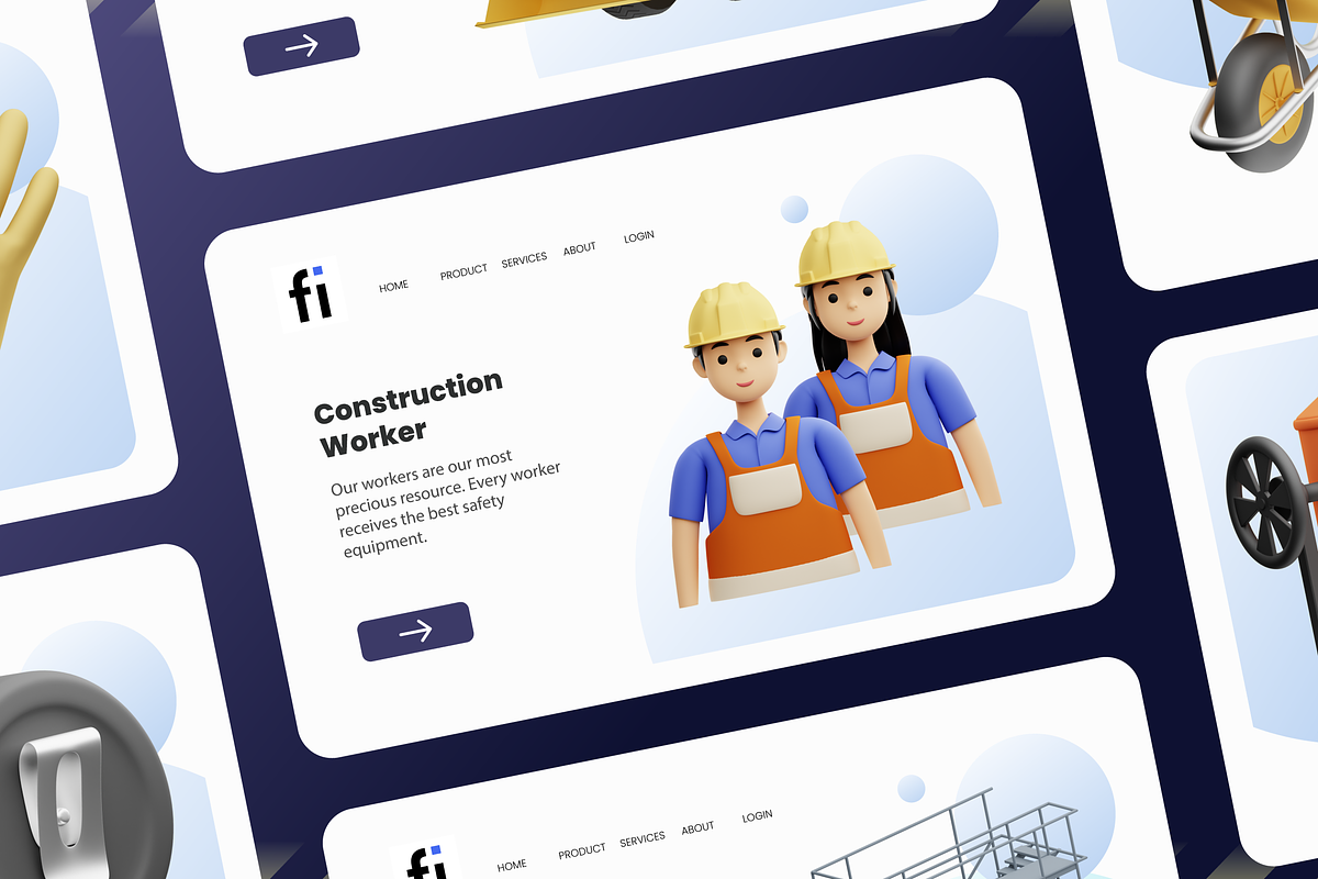 3D Construction Icons, an Architecture 3D Model by Flat Icons (Photo 5 of 7)