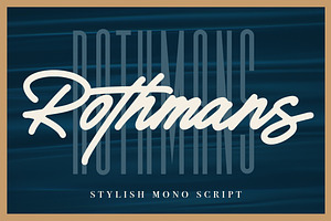 Rothmans - Font Duo (Free Version), a Script Font by Hustle Supply Co.