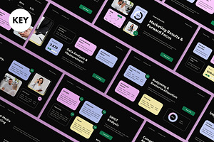 Black Marketing Report Keynote, a Presentation Template by graphicook