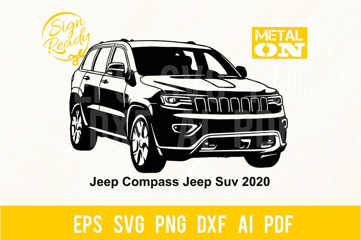 Jeep Compass Jeep Suv 2020 Car SVG, an Illustration by Digital-Clipart