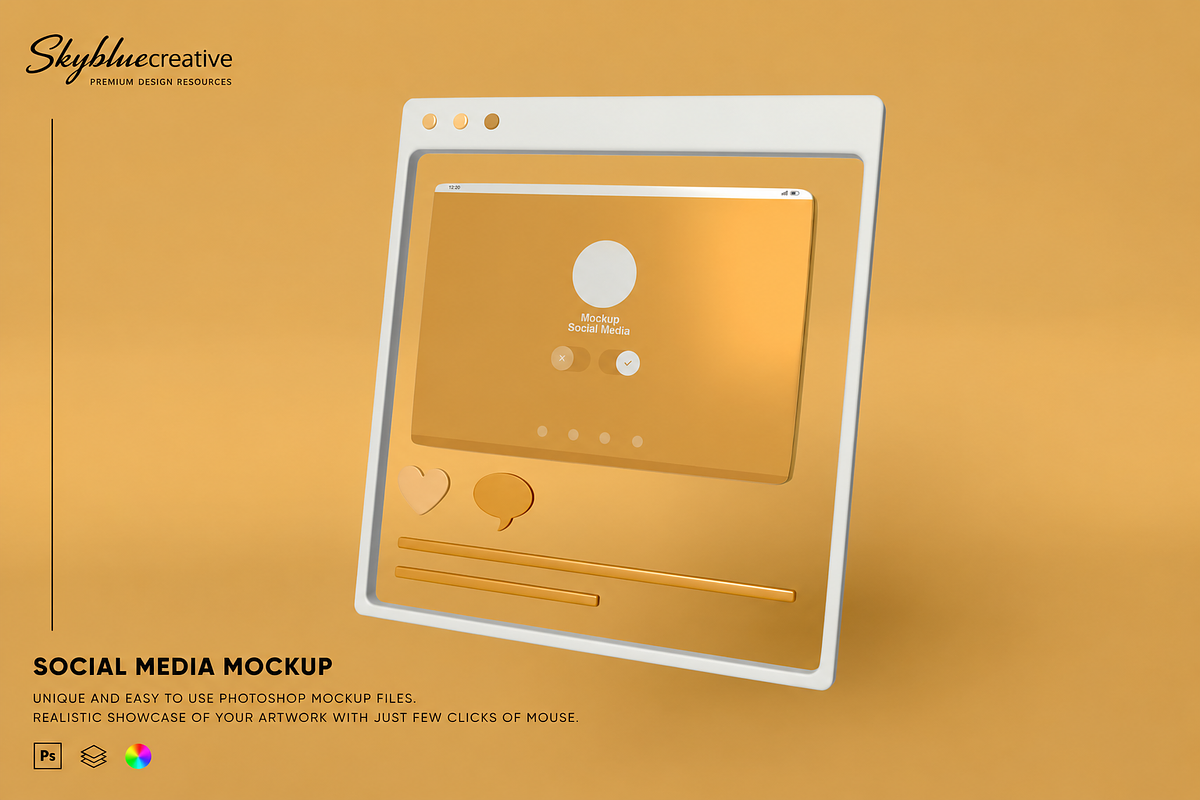 Screen Mockup of Social Network, an Advertising Mockup by skybluecreative (Photo 1 of 2)