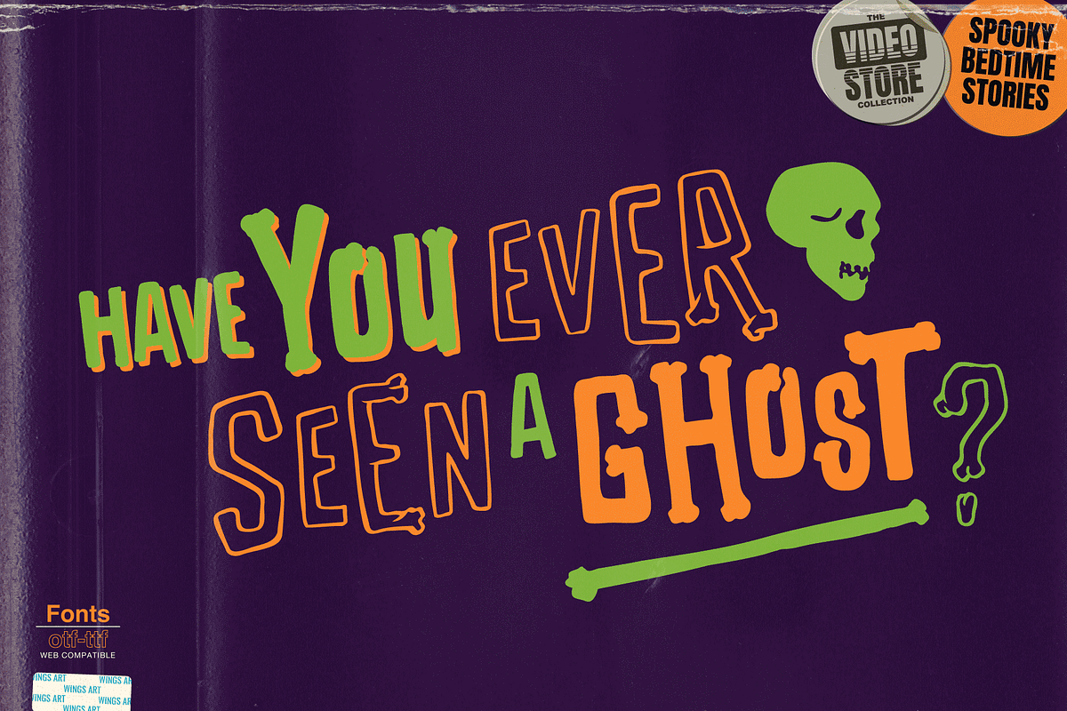 Them Bones: A Novelty Halloween Font, a Font by Wingsart Studio (Photo 6 of 16)