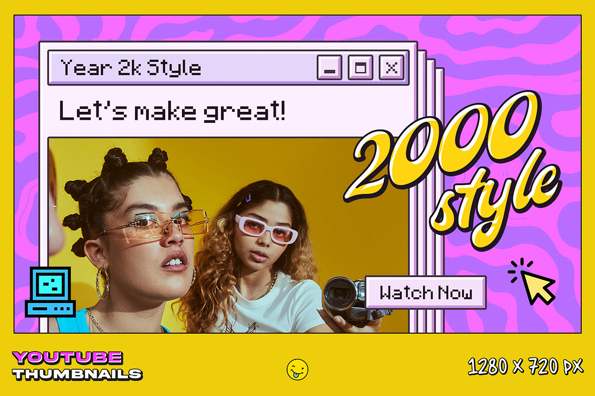 Y2k YouTube Thumbnails, a Social Media Template by Andrew Skoch Design (Photo 7 of 7)