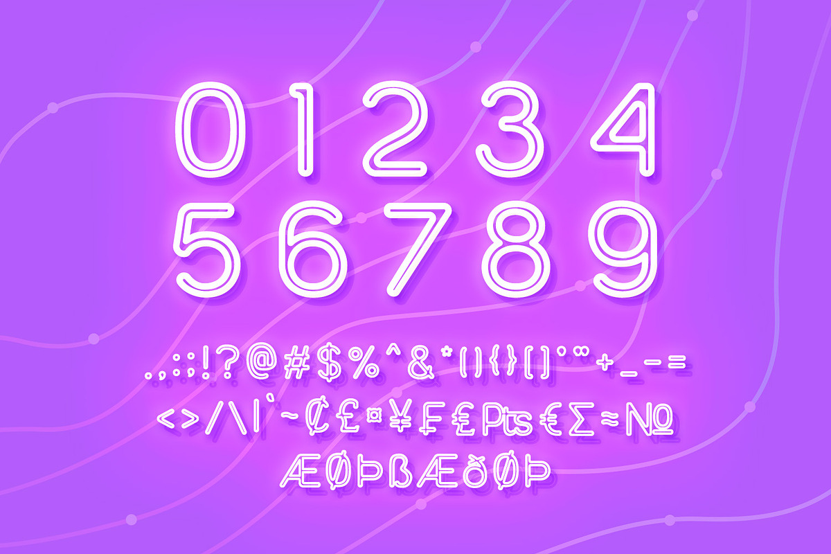 Neonline, a Symbol Font by Ditatype (Photo 9 of 10)