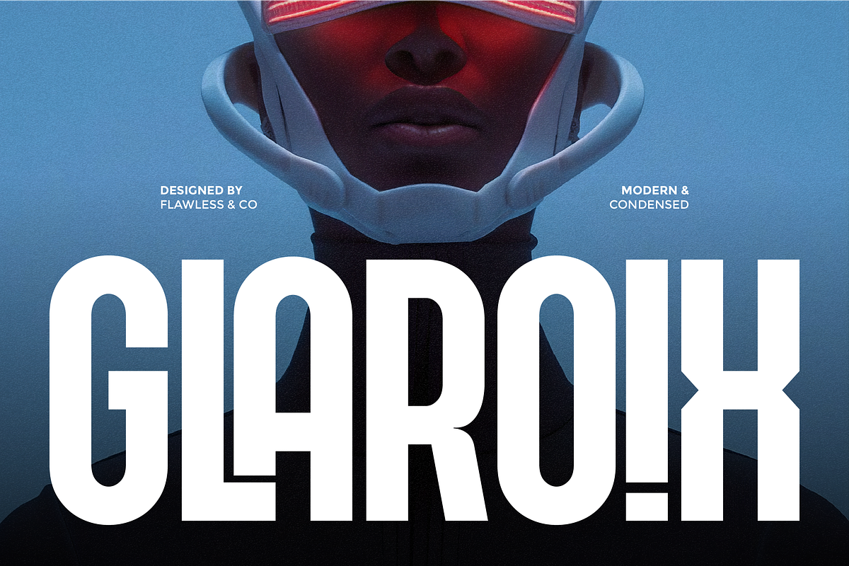 Glaroix - Modern Condensed Sans Font, a Sans Serif Font by Flawless And Co (Photo 1 of 10)