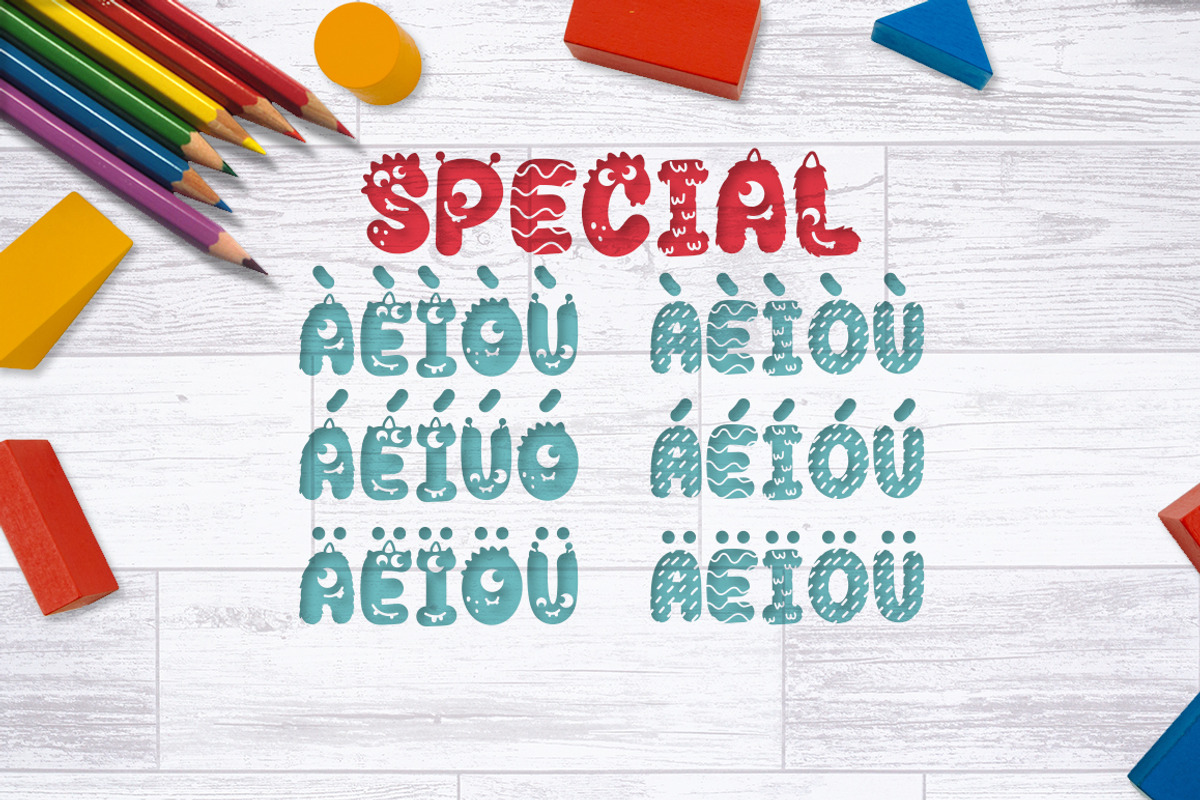 Baby Monster - Kids font, a Font by arausidp (Photo 4 of 9)