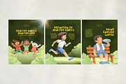 Canva Healthy Habits Carousel, a Social Media Template by Dstudio (Thumbnail 2 of 4)