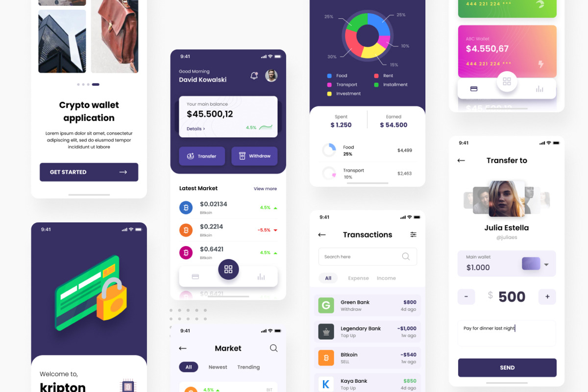 Kripton - Crypto Wallet iOS App, an App Template by peterdraw (Photo 8 of 10)