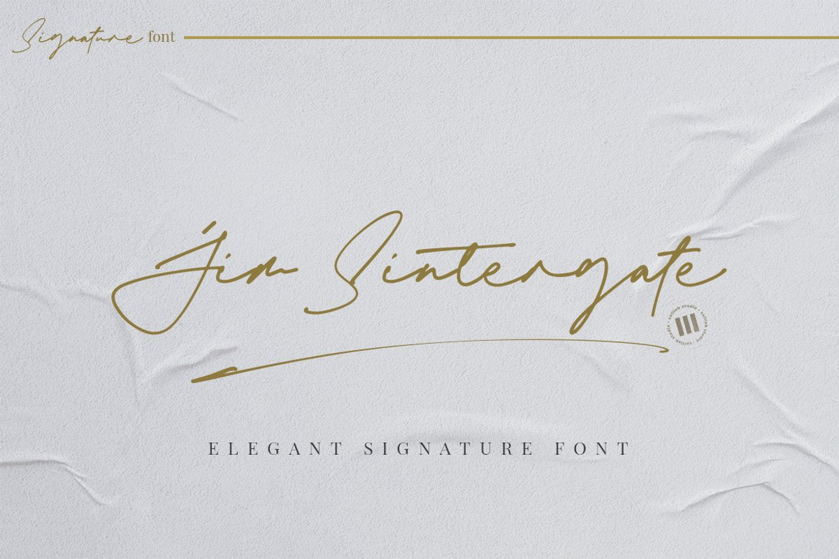 Jim Sintergate - Elegant Signature, a Script Font by Walkeren (Photo 16 of 16)